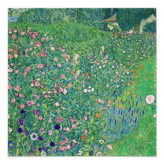 Gustav Klimt - Italiaans tuinlandschap Foto Afdruk (Voorkant)