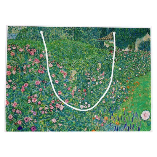 Gustav Klimt - Italiaans tuinlandschap Groot Cadeauzakje (Achterkant)