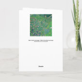 Gustav Klimt - Italiaans tuinlandschap Kaart (Achterkant)