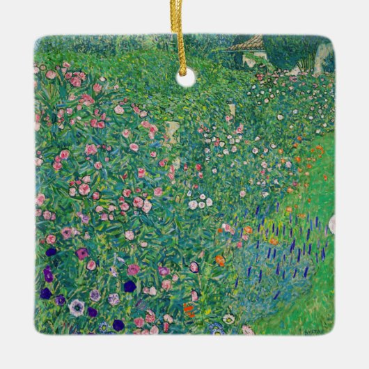 Gustav Klimt - Italiaans tuinlandschap Keramisch Ornament (Voorkant)