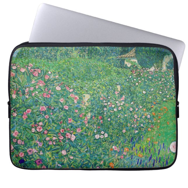 Gustav Klimt - Italiaans tuinlandschap Laptop Sleeve (Voorkant)
