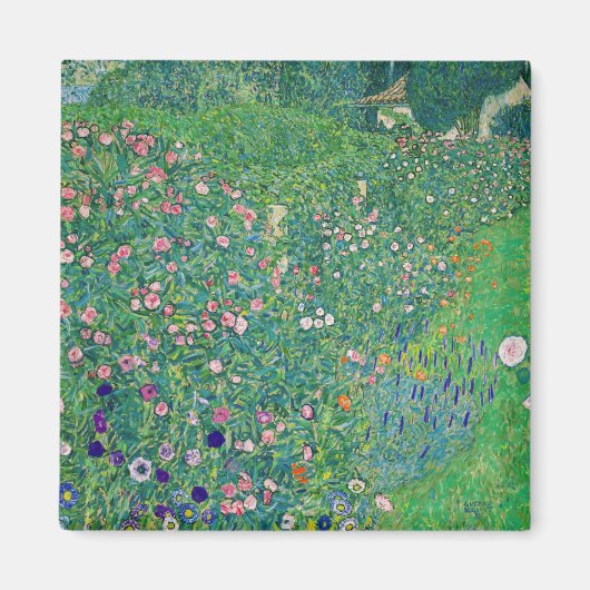 Gustav Klimt - Italiaans tuinlandschap Magneet (Voorkant)