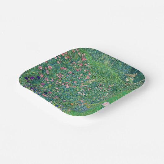 Gustav Klimt - Italiaans tuinlandschap Papieren Bordje (Gebogen)