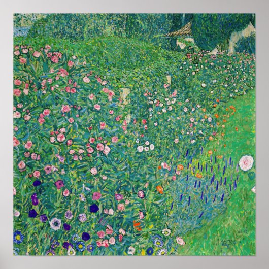 Gustav Klimt - Italiaans tuinlandschap Poster (Voorkant)