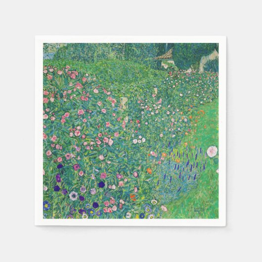 Gustav Klimt - Italiaans tuinlandschap Servet (Voorkant)