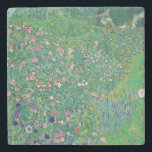 Gustav Klimt - Italiaans tuinlandschap Stenen Onderzetter<br><div class="desc">Italiaans tuinlandschap / Italiaans tuinbouwlandschap - Gustav Klimt,  Oil on Canvas,  1913</div>