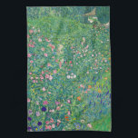 Gustav Klimt - Italiaans tuinlandschap Theedoek<br><div class="desc">Italiaans tuinlandschap / Italiaans tuinbouwlandschap - Gustav Klimt,  Oil on Canvas,  1913</div>