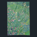 Gustav Klimt - Italiaans tuinlandschap Theedoek<br><div class="desc">Italiaans tuinlandschap / Italiaans tuinbouwlandschap - Gustav Klimt,  Oil on Canvas,  1913</div>