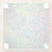 Gustav Klimt Italiaanse tuin Glazen Onderzetter (Achterkant)