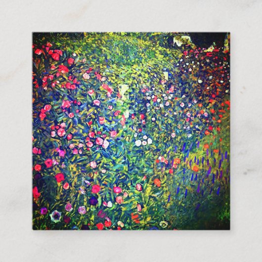 Gustav Klimt Italiaanse tuin Informatiekaartje (Voorkant)