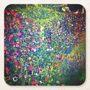 Gustav Klimt Italiaanse tuin Kartonnen Onderzetters