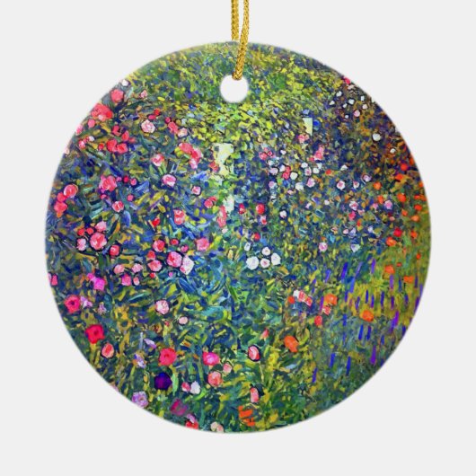 Gustav Klimt Italiaanse tuin Keramisch Ornament (Voorkant)