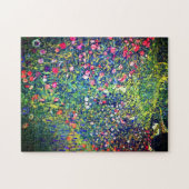 Gustav Klimt Italiaanse tuin Legpuzzel (Horizontaal)