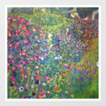 Gustav Klimt Italiaanse tuin Raamsticker<br><div class="desc">Window Cling met olieverf van Gustav Klimt in het Italiaanse tuinlandschap (1913). Een prachtige tuin van kleurrijke bloemen: rood,  wit,  roze,  paars. Een groot geschenk voor fans van Art Nouveau en Oostenrijkse kunst.</div>