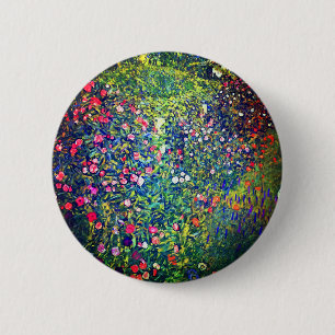 Gustav Klimt Italiaanse tuin Ronde Button 5,7 Cm