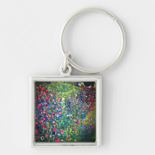 Gustav Klimt Italiaanse tuin Sleutelhanger