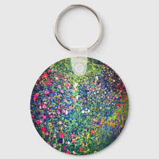 Gustav Klimt Italiaanse tuin Sleutelhanger