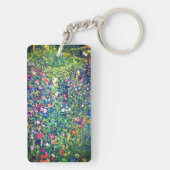 Gustav Klimt Italiaanse tuin Sleutelhanger (achterkant)