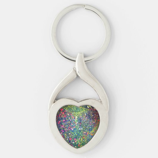 Gustav Klimt Italiaanse Tuin Sleutelhanger (Voorkant)