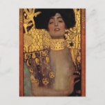 Gustav Klimt Judith Briefkaart<br><div class="desc">Gustav Klimt Judith briefkaart. Olieverf op canvas vanaf 1901. Gustav Klimt's prachtige afbeelding van het bijbelse verhaal van Judith en Holofernes. Geweldig voor fans van Oostenrijkse symboliek,  Klimt en mooie kunst.</div>
