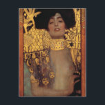 Gustav Klimt Judith Briefkaart<br><div class="desc">Gustav Klimt Judith briefkaart. Olieverf op canvas vanaf 1901. Gustav Klimt's prachtige afbeelding van het bijbelse verhaal van Judith en Holofernes. Geweldig voor fans van Oostenrijkse symboliek,  Klimt en mooie kunst.</div>