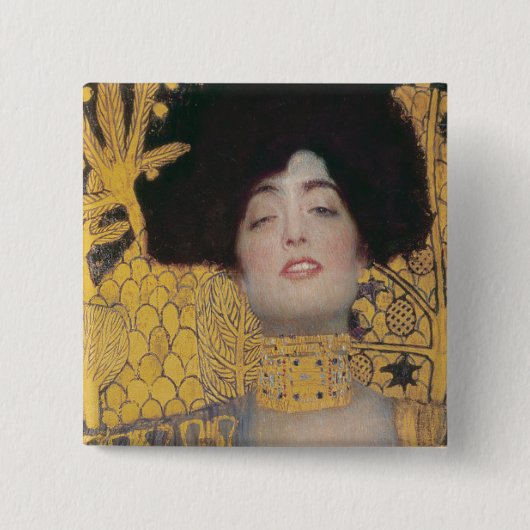 Gustav Klimt | Judith Vierkante Button 5,1 Cm (Voorkant)