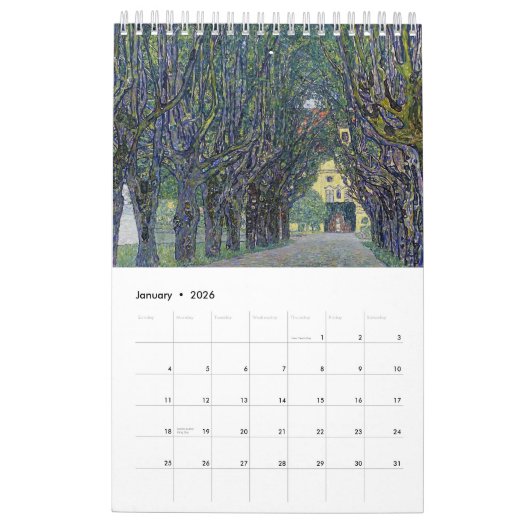 Gustav Klimt Kalender (Jan 2026)