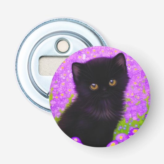 Gustav Klimt Kat Button Flesopener (Voorkant)