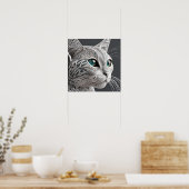 gustav klimt kat kunst poster (Keuken)