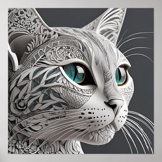 gustav klimt kat kunst poster (Voorkant)