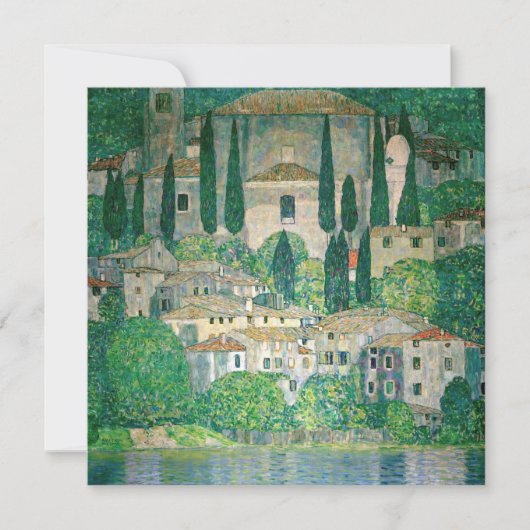 Gustav Klimt - Kerk in Cassone Bedankkaart (Voorkant)