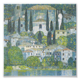 Gustav Klimt - Kerk in Cassone Foto Afdruk