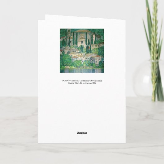 Gustav Klimt - Kerk in Cassone Kaart (Achterkant)