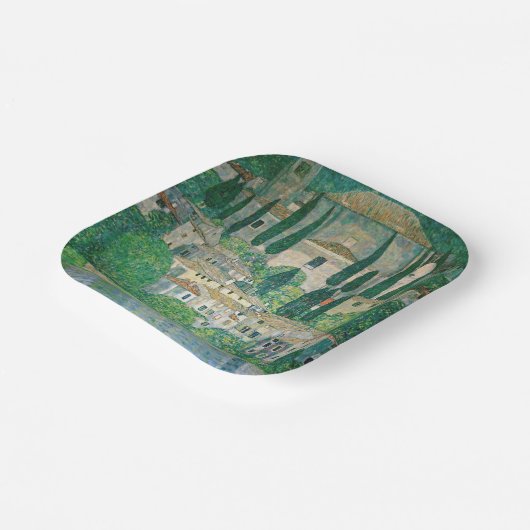 Gustav Klimt - Kerk in Cassone Papieren Bordje (Gebogen)