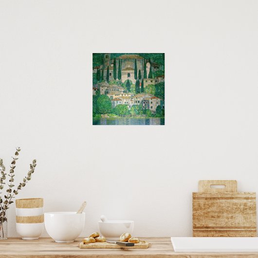 Gustav Klimt - Kerk in Cassone Poster (Keuken)