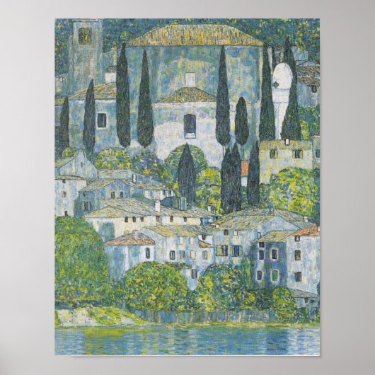 Gustav Klimt - kerk in Cassone Poster (Voorkant)