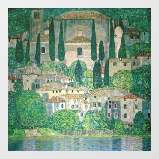 Gustav Klimt - Kerk in Cassone Raamsticker (Vel)