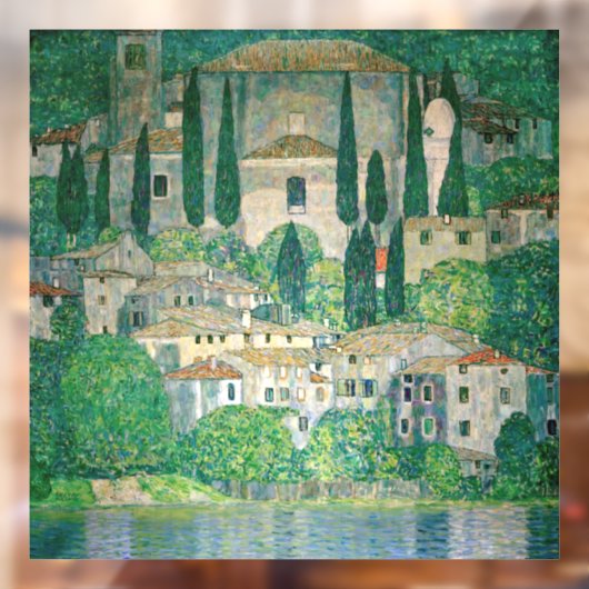 Gustav Klimt - Kerk in Cassone Raamsticker (Vel 2)