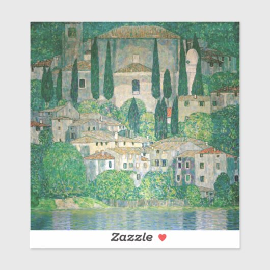 Gustav Klimt - Kerk in Cassone Sticker (Vel)