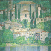 Gustav Klimt - Kerk in Cassone Sticker (Voorkant)