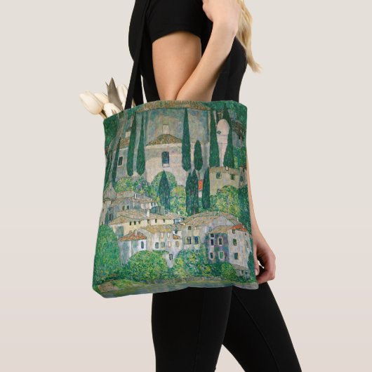 Gustav Klimt - Kerk in Cassone Tote Bag (Dichtbij)