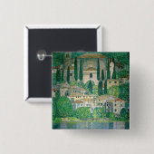 Gustav Klimt - Kerk in Cassone Vierkante Button 5,1 Cm (Voorkant /achterkant)
