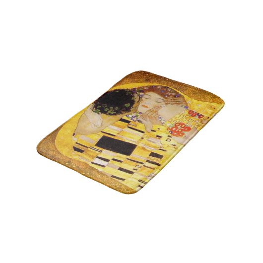 Gustav Klimt Kiss Het klassieke schilderij Badmat (Gekanteld)