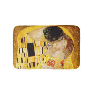 Gustav Klimt Kiss Het klassieke schilderij Badmat