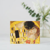Gustav Klimt Kiss Het klassieke schilderij Briefkaart (Staand voorkant)