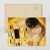 Gustav Klimt Kiss Het klassieke schilderij Briefkaart (Voorkant / Achterkant)