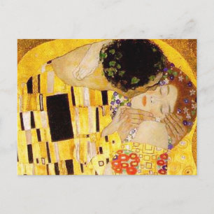 Gustav Klimt Kiss Het klassieke schilderij Briefkaart