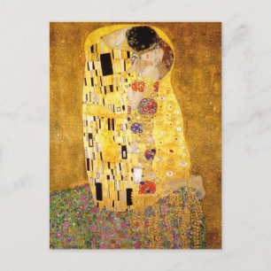 Gustav Klimt Kiss Het klassieke schilderij Briefkaart