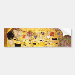 Gustav Klimt Kiss Het klassieke schilderij Bumpersticker