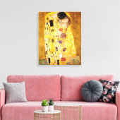 Gustav Klimt Kiss Het klassieke schilderij Canvas Afdruk (Insitu (Woonkamer))